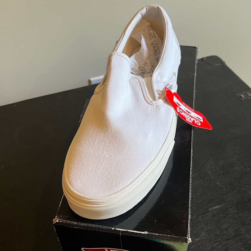 Vans Men’s White Slip-On Shoes